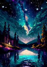 Beautiful starry night view#2829