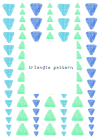 三角パターン3-水彩画-