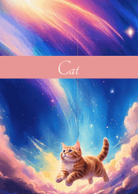 light pink 空をかける猫