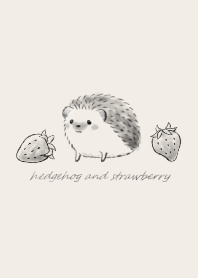 Strawberry and Hedgehog -brown-