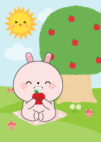 Pink Rabbit in Forest Theme