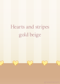 Hearts and stripes gold beige