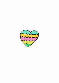 (Colorful heart theme(white) )