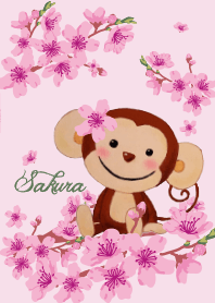 微笑小猴~櫻花-2