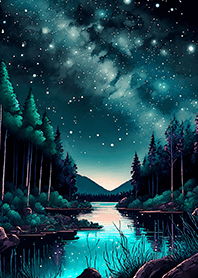 Beautiful starry night view#1445