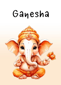 Love Cute Gold Ganesha Theme