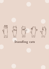 Standing cats -pink- dot