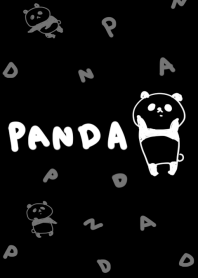 シンプル ぱんだ ブラック