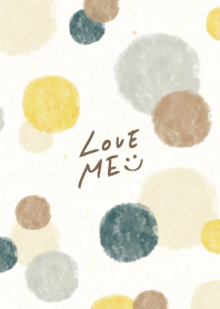 Watercolor Circle Brown gray25from Japan