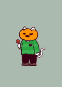Jack-o'-lantern cat.(dusty colors05)