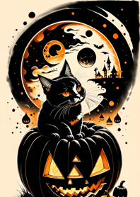 halloween cat d160b1