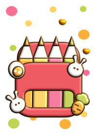 Little color pencil box 3D 2