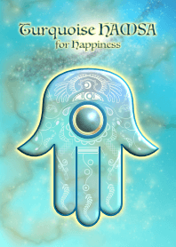 Turquoise HAMSA for Happiness A 1.1