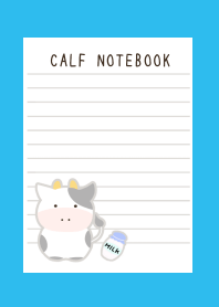 CALF NOTEBOOKj-BLUE-GREEN