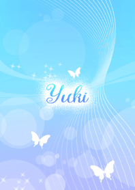 Yuki skyblue butterfly theme