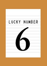 LUCKY NUMBER 6 NOTEBOOK-BROWN-ORANGE