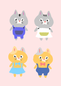 Very cute suspender cats