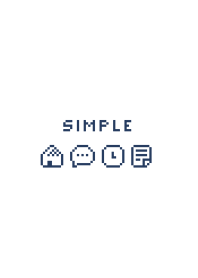 Pixel Icons /wh, navy line