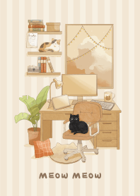 Cat's warm afternoon Sunlight