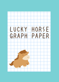 LUCKY HORSE GRAPH PAPER/MINT GREEN