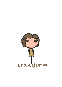 girl staring - transform