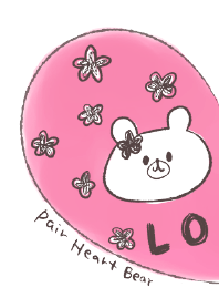 Pair Heart Bear Girl
