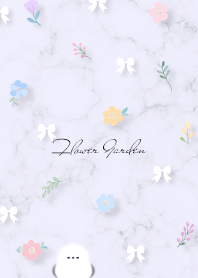 すみれ色 シマエナガと花の庭04_1