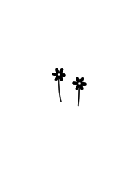 Stylish black flowers.
