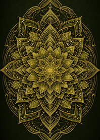 Mandala|EmeraldxGold Good Luck#3