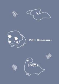 Petit Dinosaurs blue gray