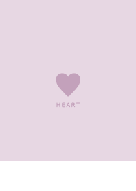 Simple Heart / White & Dull Pink Purple