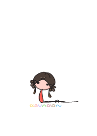 かわいい女の子-白い