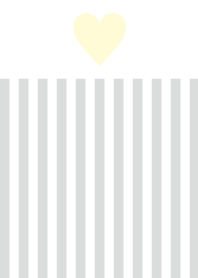 Light Gray Stripe & Yellow heart.