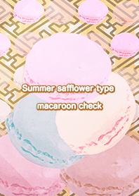 Summer safflower type macaroon check