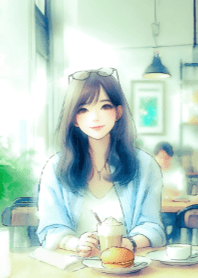 Cute Girl and Coffee V.29
