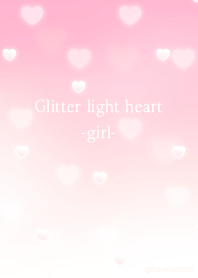 Glitter light heart girl