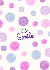 Watercolor Polka dot purple pink16 Japan