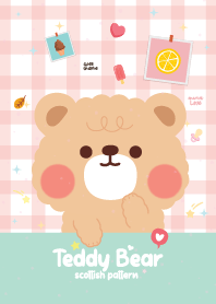 เทดดี้แบร์ ลายสก๊อต สีเขียว