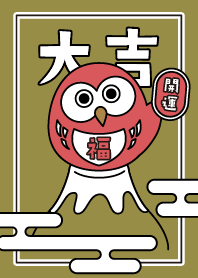 Lucky Owl. Mt.Fuji / POP / Gold ver.