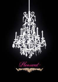 Beautiful chandelier Pink theme.
