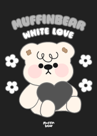 muffin bear : white love (revised) black