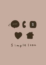 Simple icon. beige and brown.