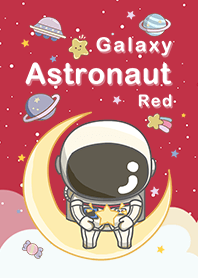 misty cat-moon astronaut galaxy red
