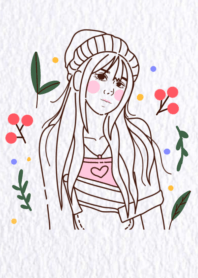 Minimal cute little girl