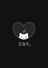 Cat Musical note - Black