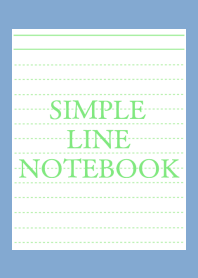 SIMPLE GREEN LINE NOTEBOOK/DUSTY BLUE