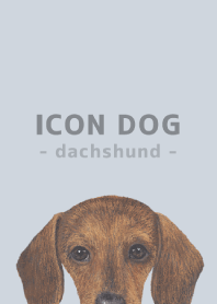 ICON DOG - dachshund - PASTEL BL/02