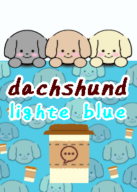 dachshund theme14 lighte blue