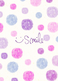 Watercolor Polka dot purple pink17 Japan