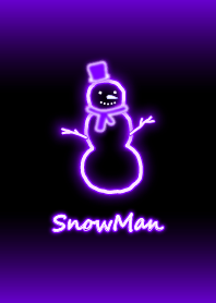 neon snowman: violet WV